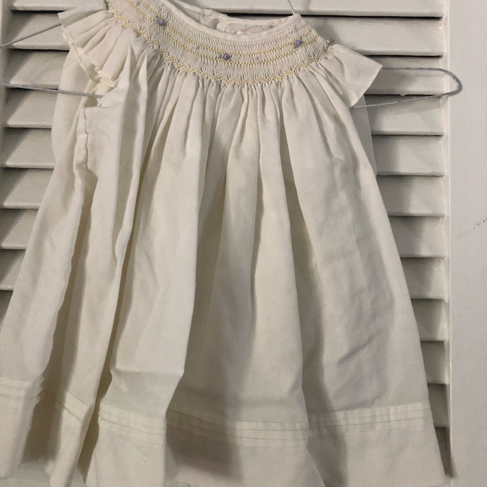 Smocked dress with bloomers